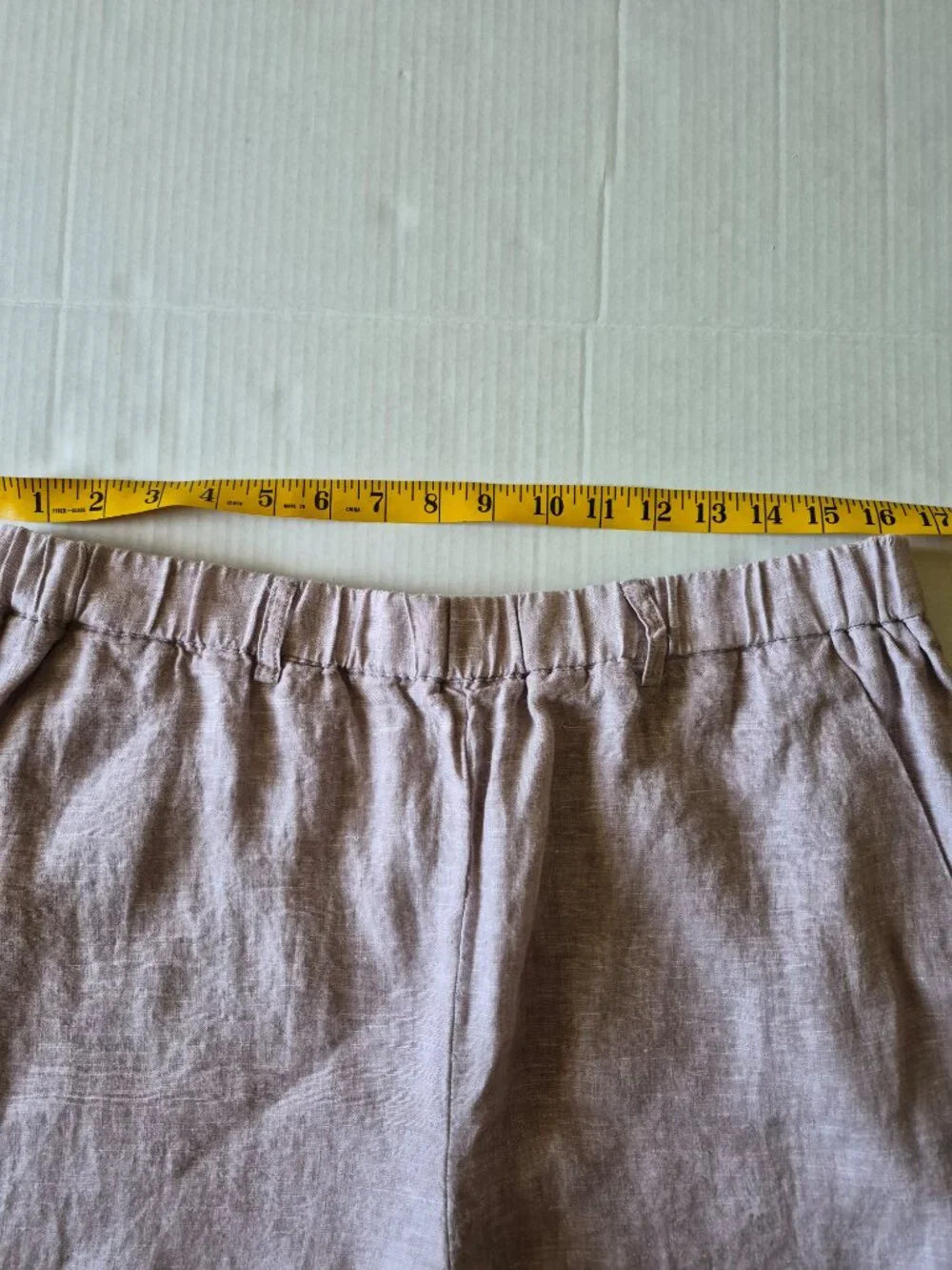 Quince 100% Linen Wide Leg Pants Vintage Pink Chambray Large